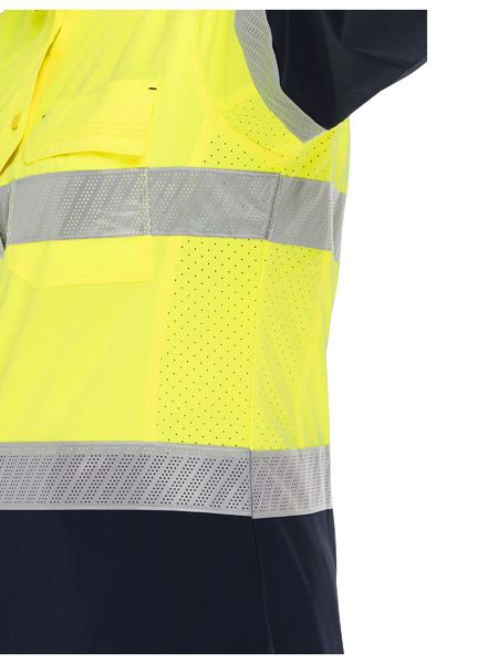 縮圖：Bisley Women X-Airflow  HiVis Taped Strech Ripstop Shirt 超涼彈性反光洞洞工作服88%Poly 140g