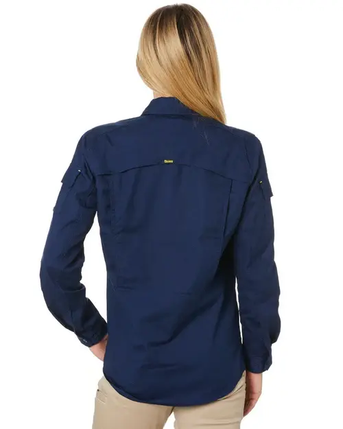 縮圖：Bisley Womens  X AIRFLOW Shirt 腋/背網眼通風長袖襯衫 (100% Cotton Ripstop 150gs