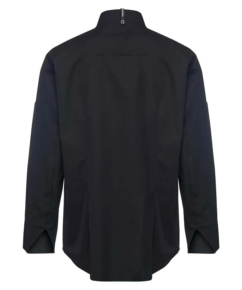 縮圖：Chef shirt  PES/CO - 150/109g 輕薄廚師服/白,灰,黑/男女通用/k25236