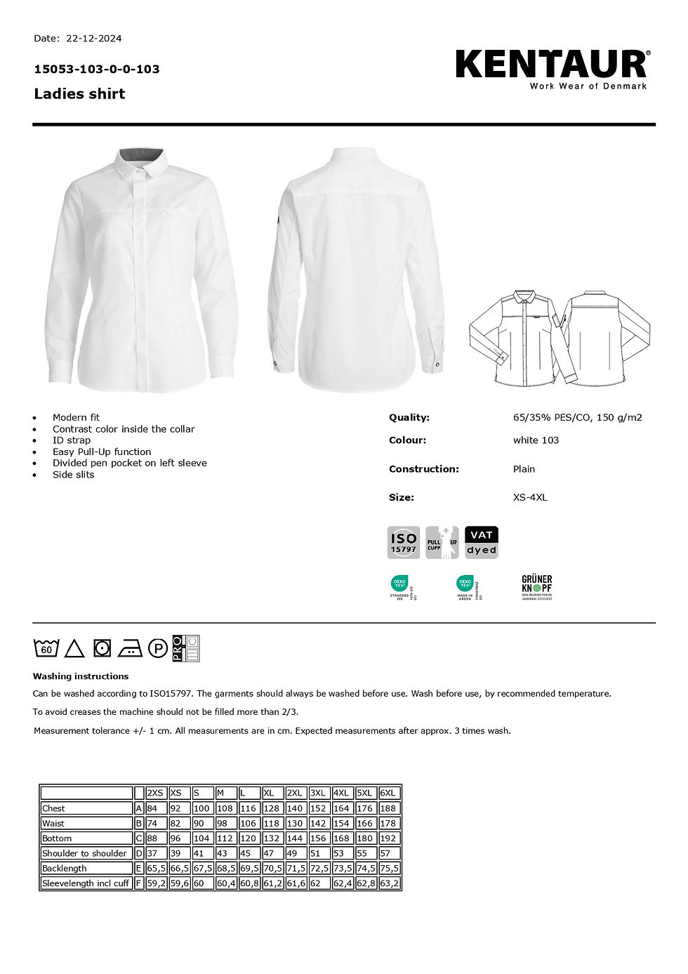 縮圖：Ladies shirt  輕量廚師/服務生襯衫/150g/女性/黑,白,藍黑,灰 /k15053