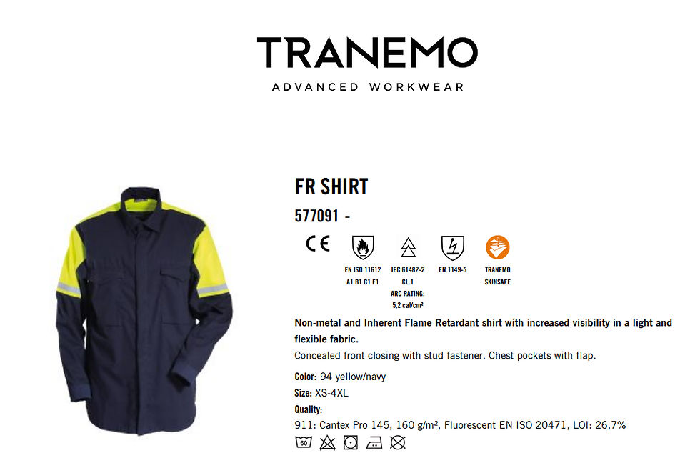 縮圖：FR light-weight Shirt 阻燃電弧防護襯衫 (HRC 1)