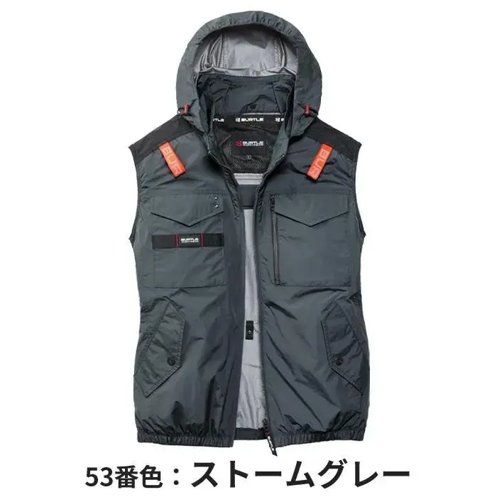 縮圖：2026【日本新版】BURTLE 空調服 AC1154 | 低側風扇 |30V含帽背心 | 含風扇電池