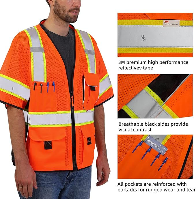 縮圖：3M ANSI CL3 Wings Hi-Vis Vest [翅膀] 美規/耐用洞洞布多口袋短袖反光背心