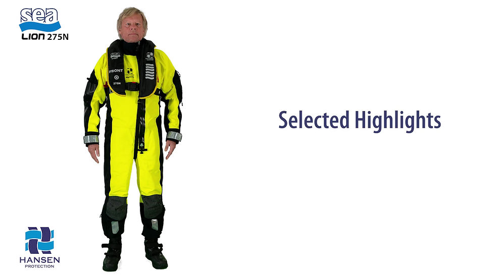 縮圖：海獅自動充氣式救生衣 SeaLion SOLAS 275N Offshore