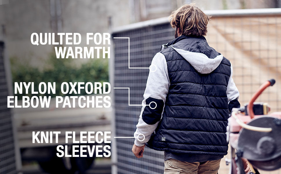 縮圖：Bisley Contrast  Puffer Fleece Hooded Jacket 雙色帶帽工作外套