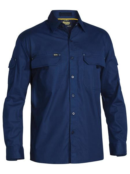 縮圖：.Bisley 100% Cotton X AIRFLOW Shirt 腋/背網眼通風長袖襯衫