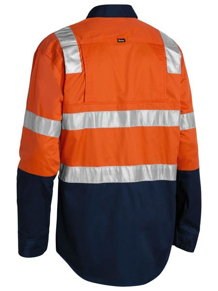 縮圖：Bisley HiVis Lightweight Shirt Shoulder Tape肩反光,腋/背網眼通風工作服100%Cotton 155g