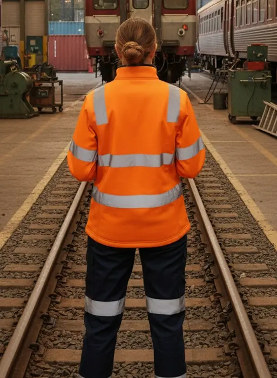 縮圖：Bisley Hi-Vis Soft Shell WP Jacket 反光 鐵道防水軟外套 (Winter 310g)