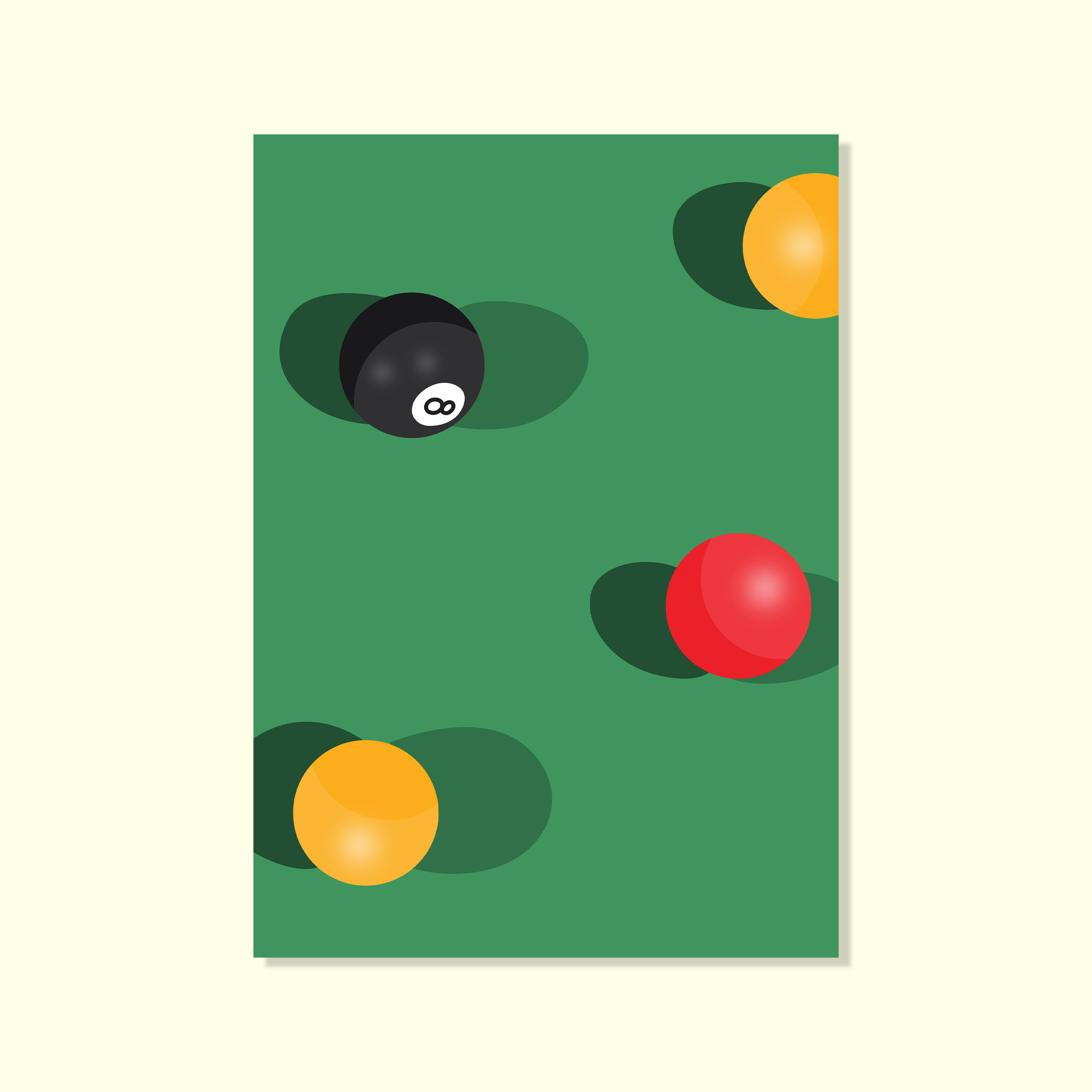 Pool Table A4 Print