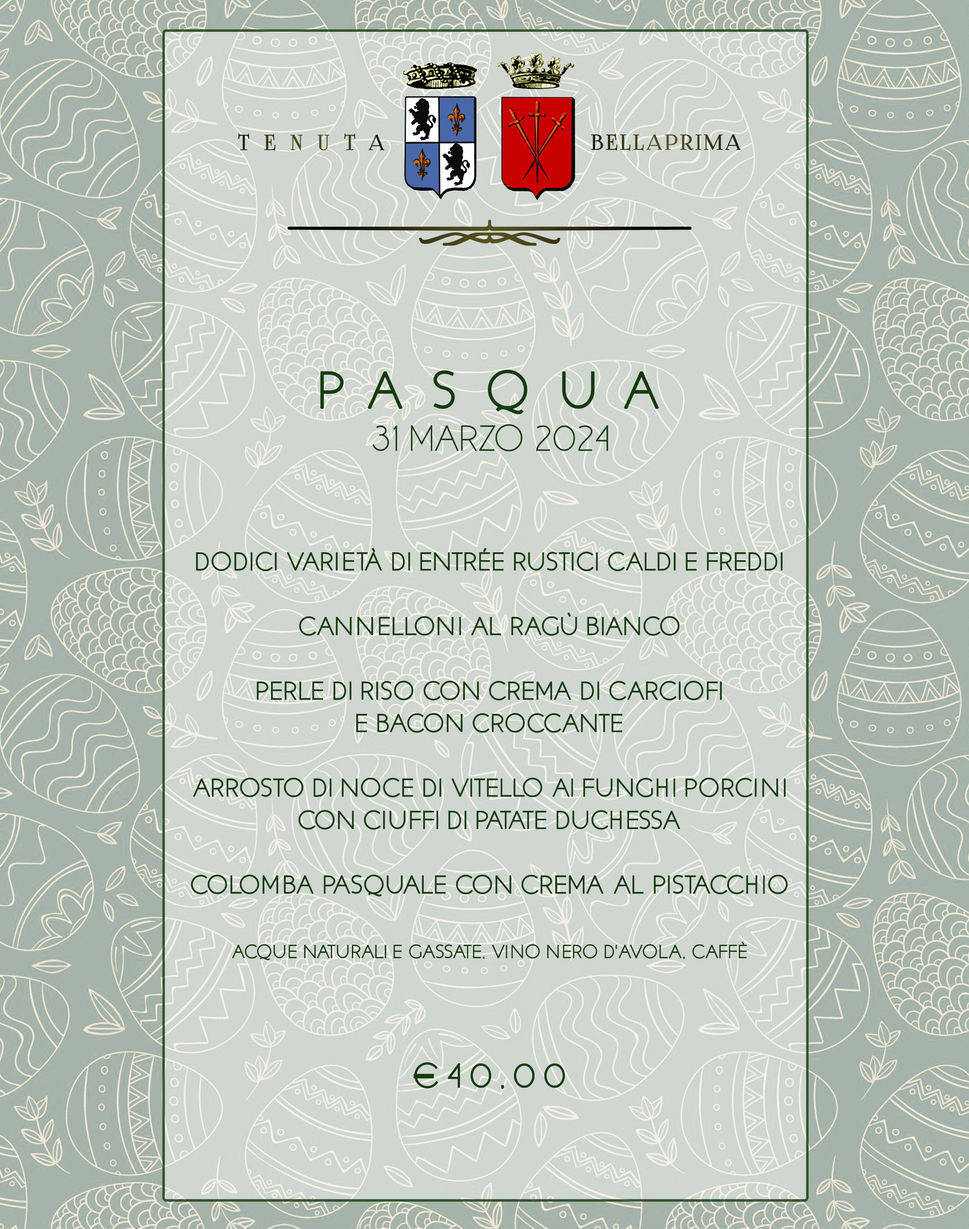 pasqua, offerte, tenuta bellaprima, morus alba, caltagirone, colle san mauro, agriturismo, offerte