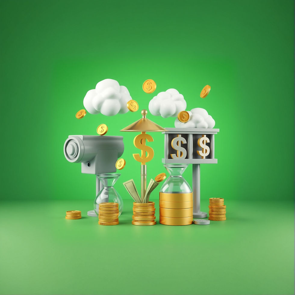 Diferentes fuentes de ingresos de dinero, con fondo color verde.jpg