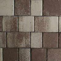 Creek Stone (white/coral/dark brown) in white cement