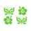 Miniature : 2 stickers papillons + 2 fleurs d'hibiscus