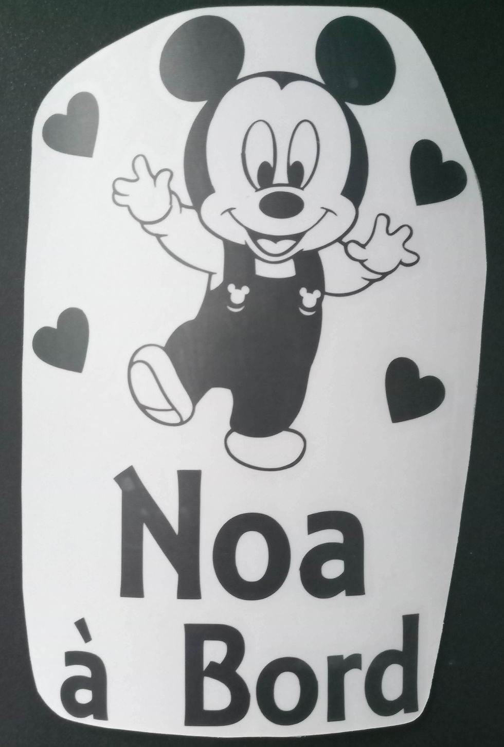 Miniature : Sticker Bébé à Bord - Bébé Mickey - Prénom au choix