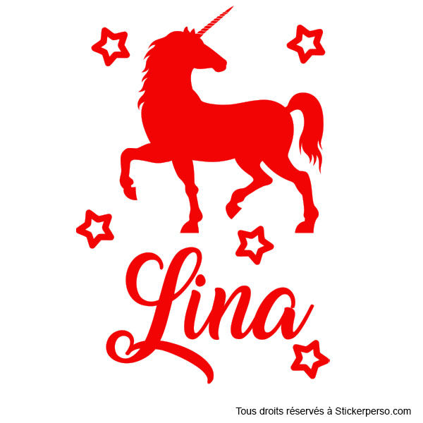 Miniature : Sticker Chambre -Thème Licorne