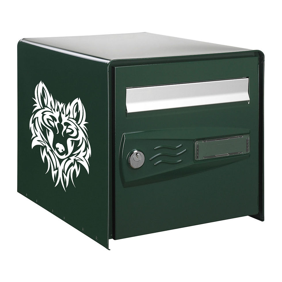 Miniature : Sticker Déco Boîte aux lettres  Tête de Loup