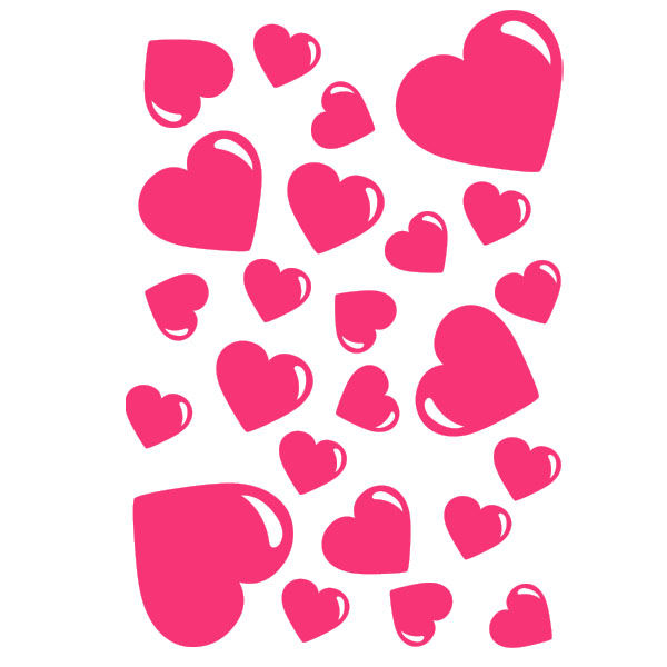 Miniature : 24 stickers coeurs