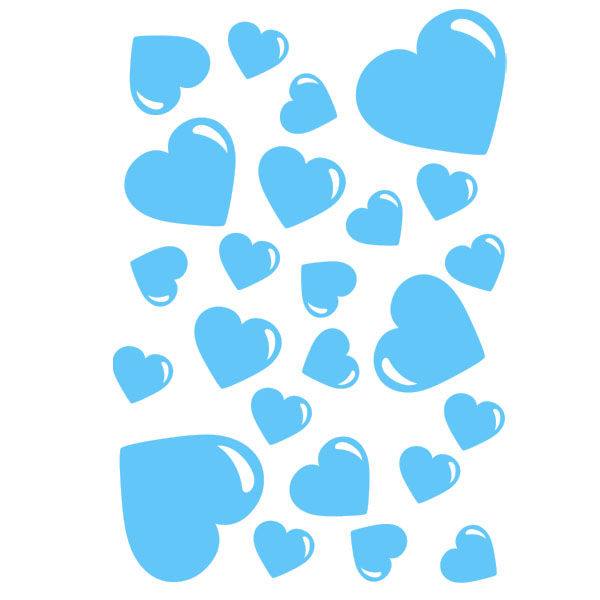 Miniature : 24 stickers coeurs