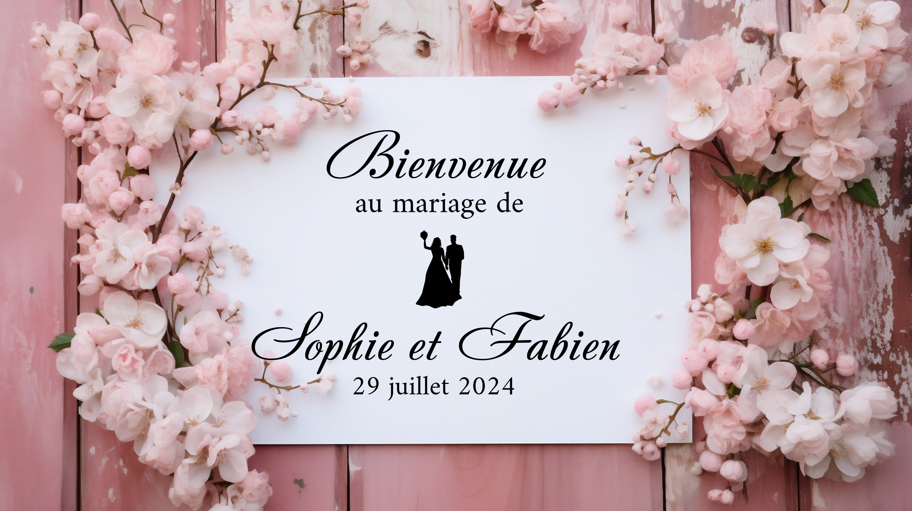 Sticker pour Panneau de Bienvenue - Modèle silhouettes