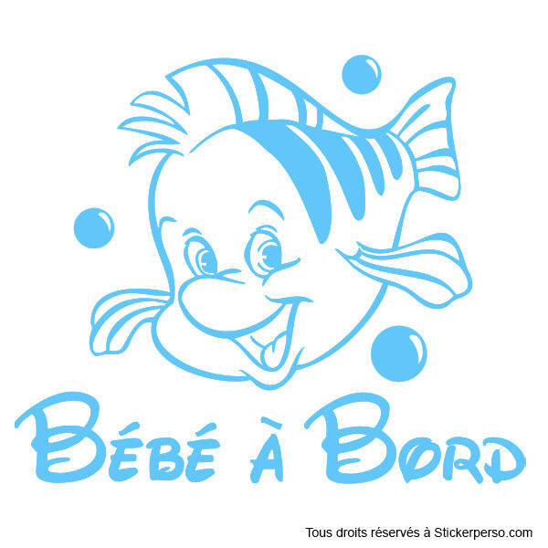 Miniature : Sticker Bébé à Bord - Polochon - Prénom au choix