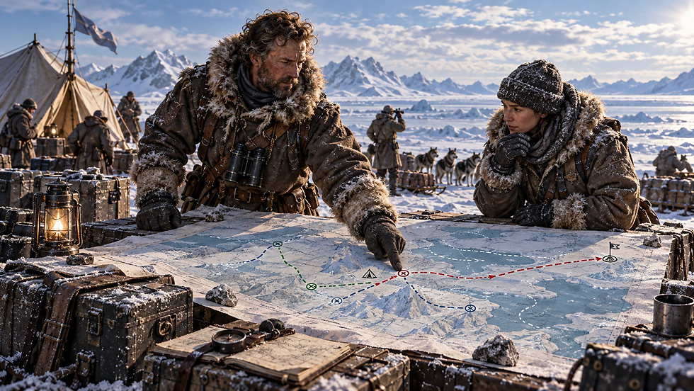 Arctic Expedition Leader combines weather, route, timing and fallback options into a decision plan rather than relying on a single forecast.