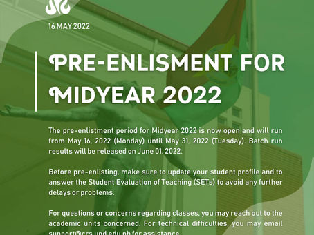 PRE-ENLISTMENT FOR MIDYEAR 2022