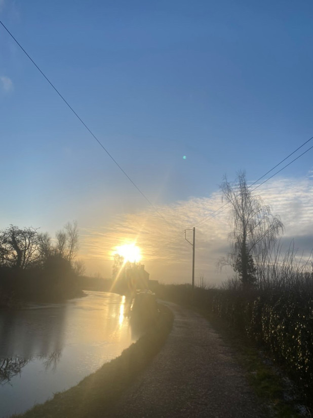 Chilly morning run, Stone, Staffordshire