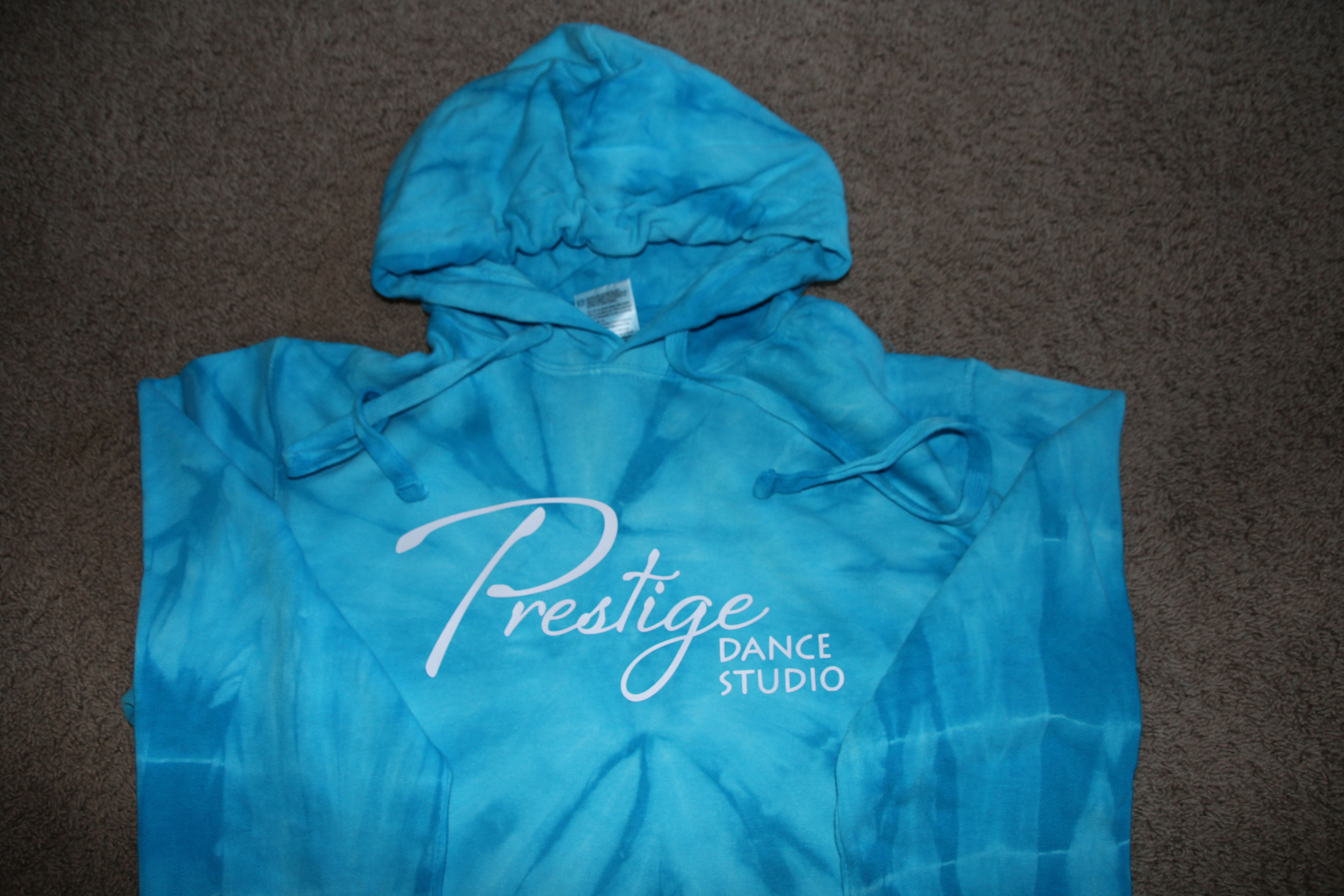 Turquoise Cyclone Tie Dye Hooded Sweatshirt