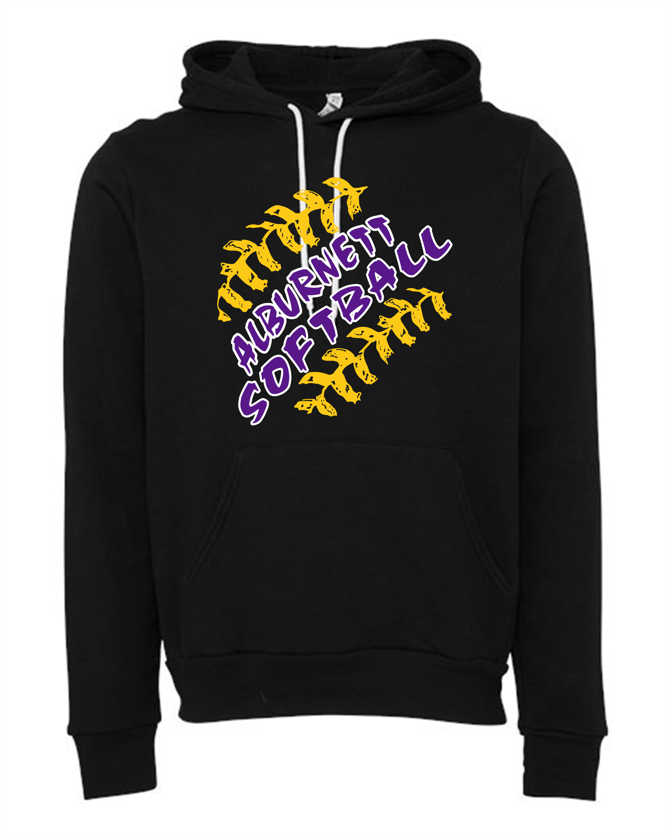 Alburnett Youth Softball Distressed Bella Hooded Sweatshirt