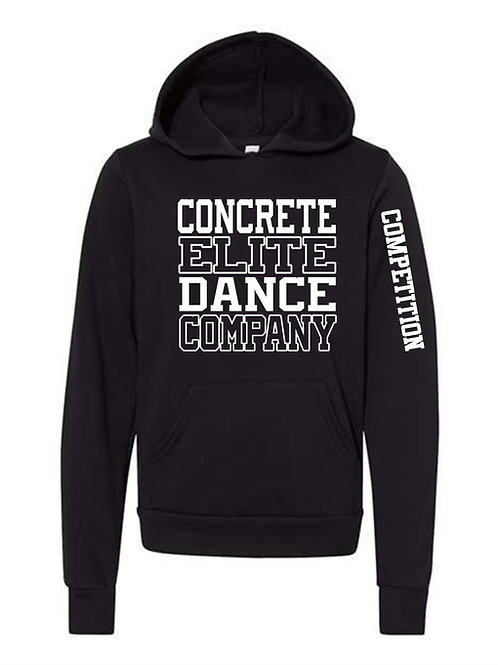 Concrete Competition Hoodie in Black, Lilac, or Mauve (Silver or White print)
