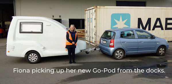 Fiona collecting Go-Pod in New Zealand.j