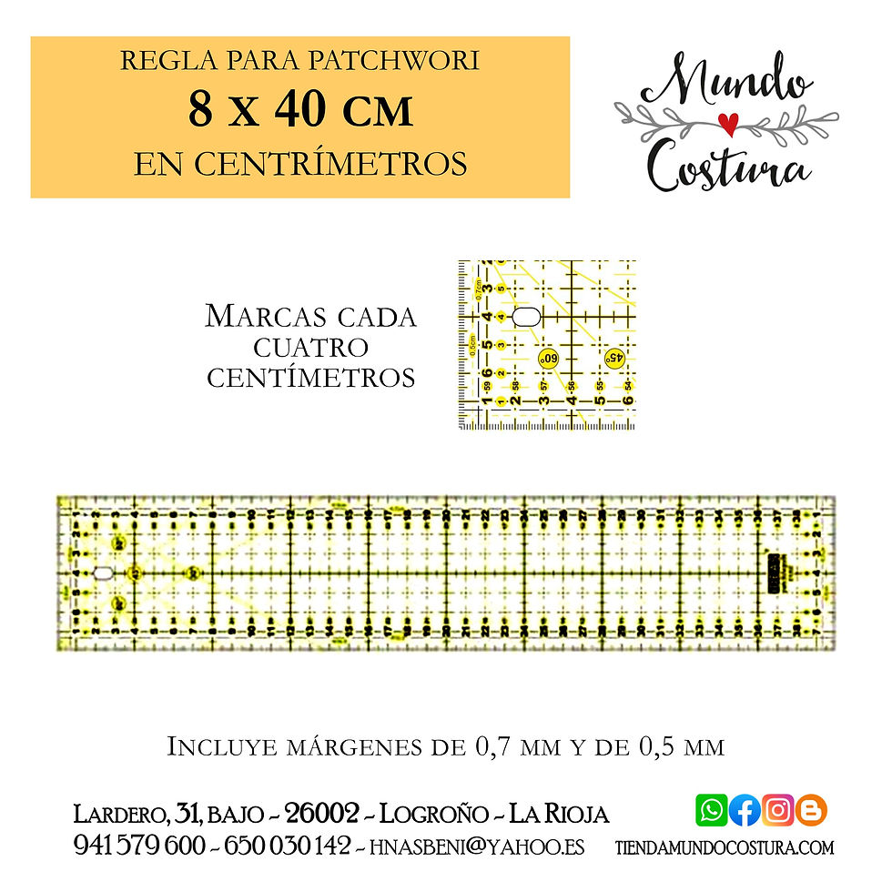 Miniatura: Reglas rectangulares - en centímetros
