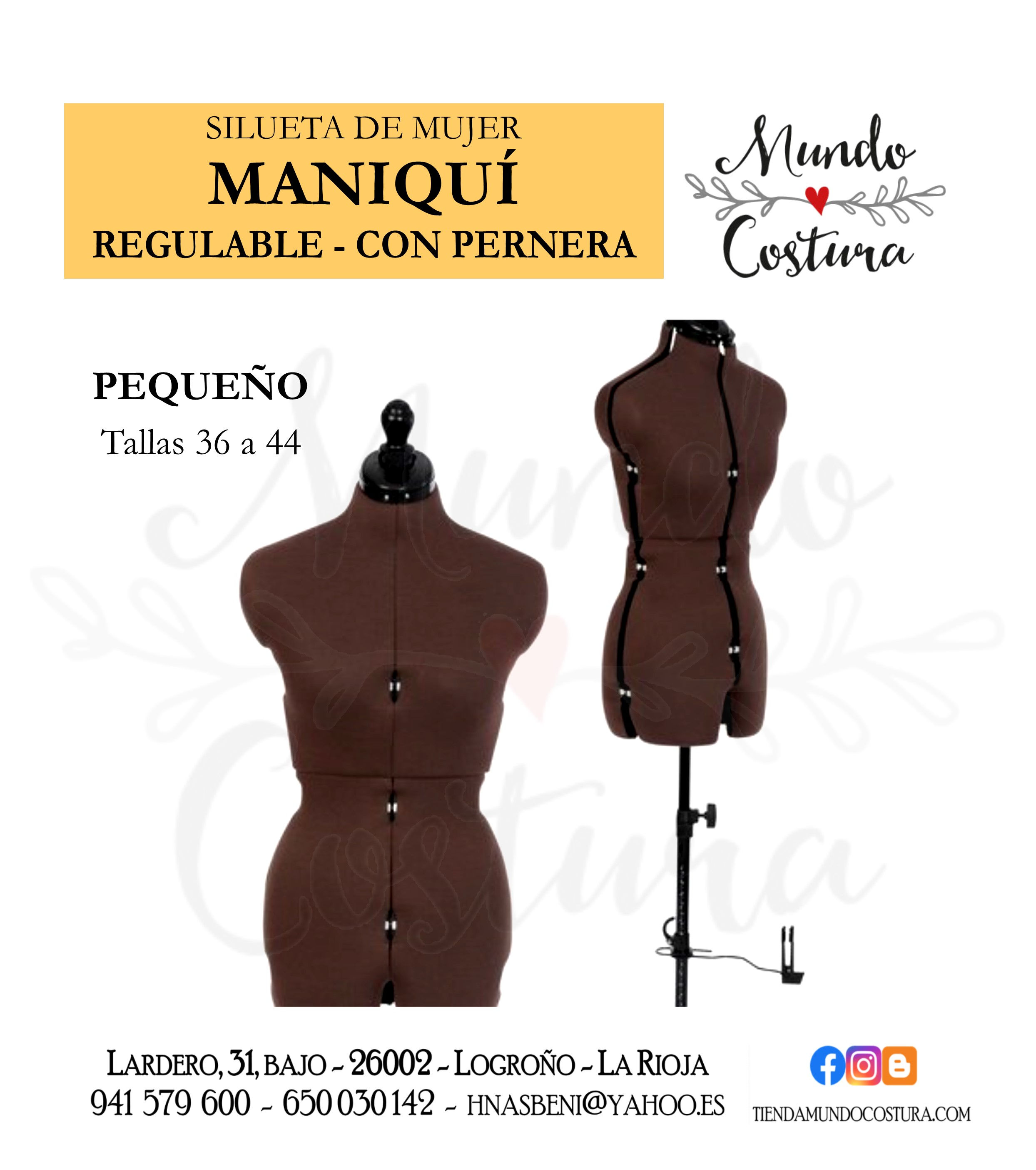 Maniquí mujer con pernera