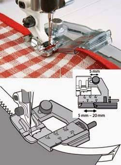 Miniatura: Prensatelas para bies, vivos y dobladillos