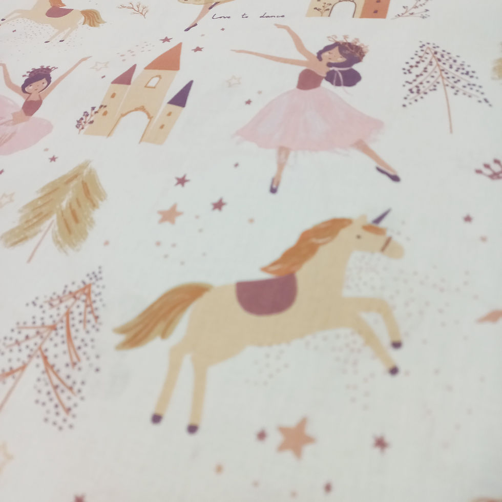 Miniatura: Popelín - Bailarinas y unicornios