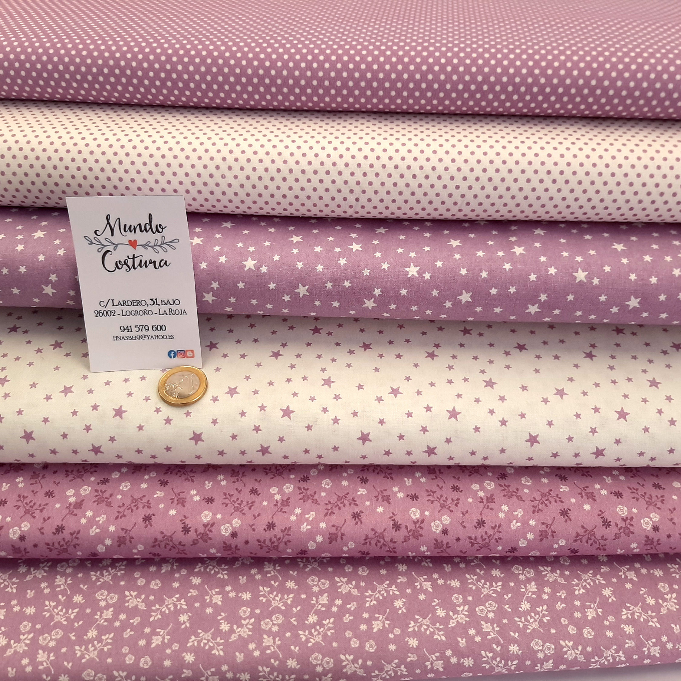 Popelines coordinados en tonos lila