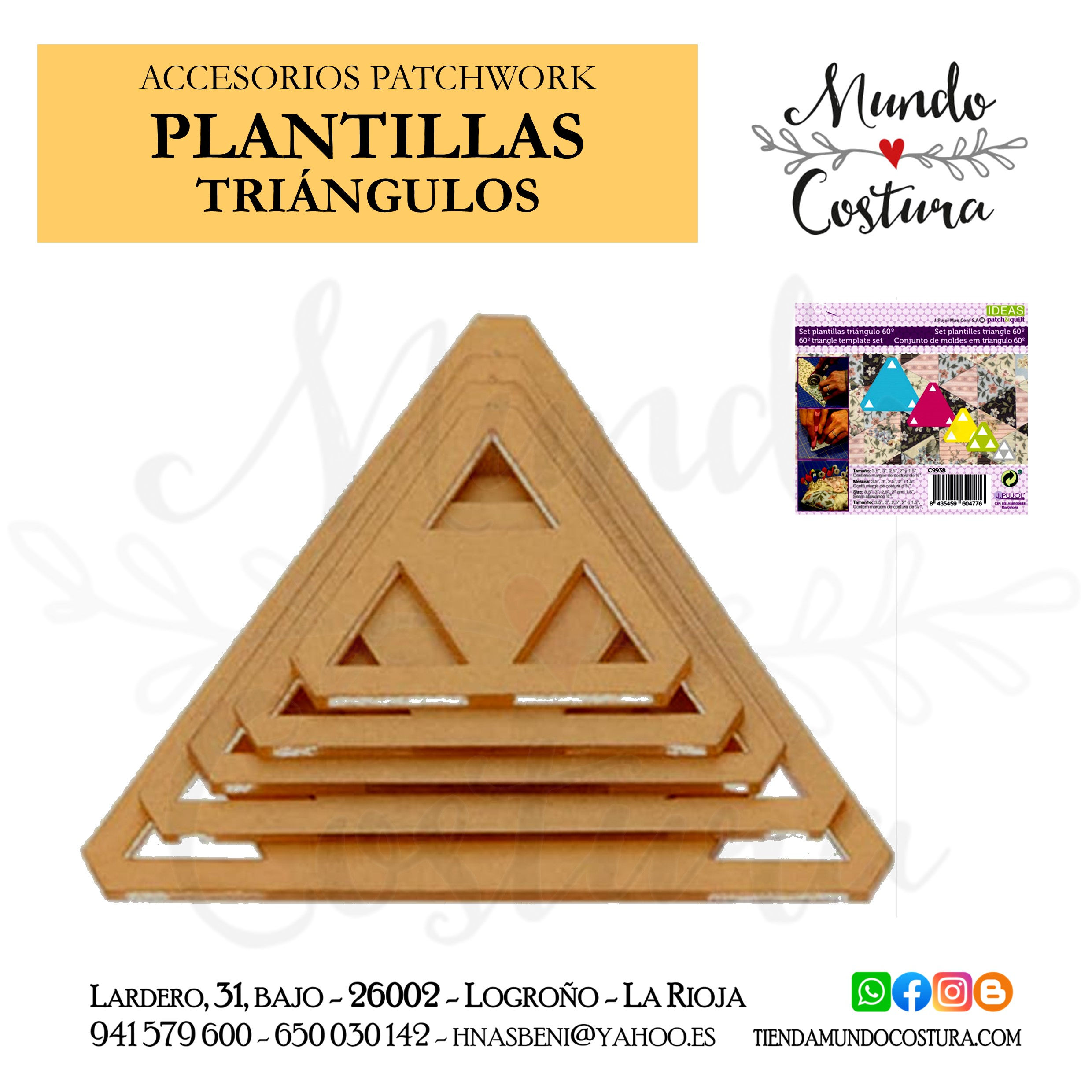 Plantillas triangulares - lote