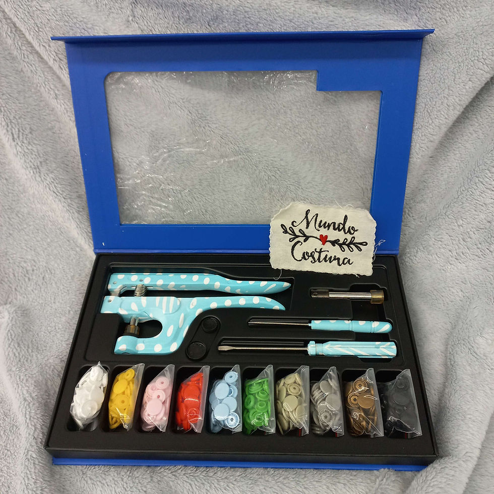 Miniatura: Máquina para broches de presión (snap) con cierres y caja