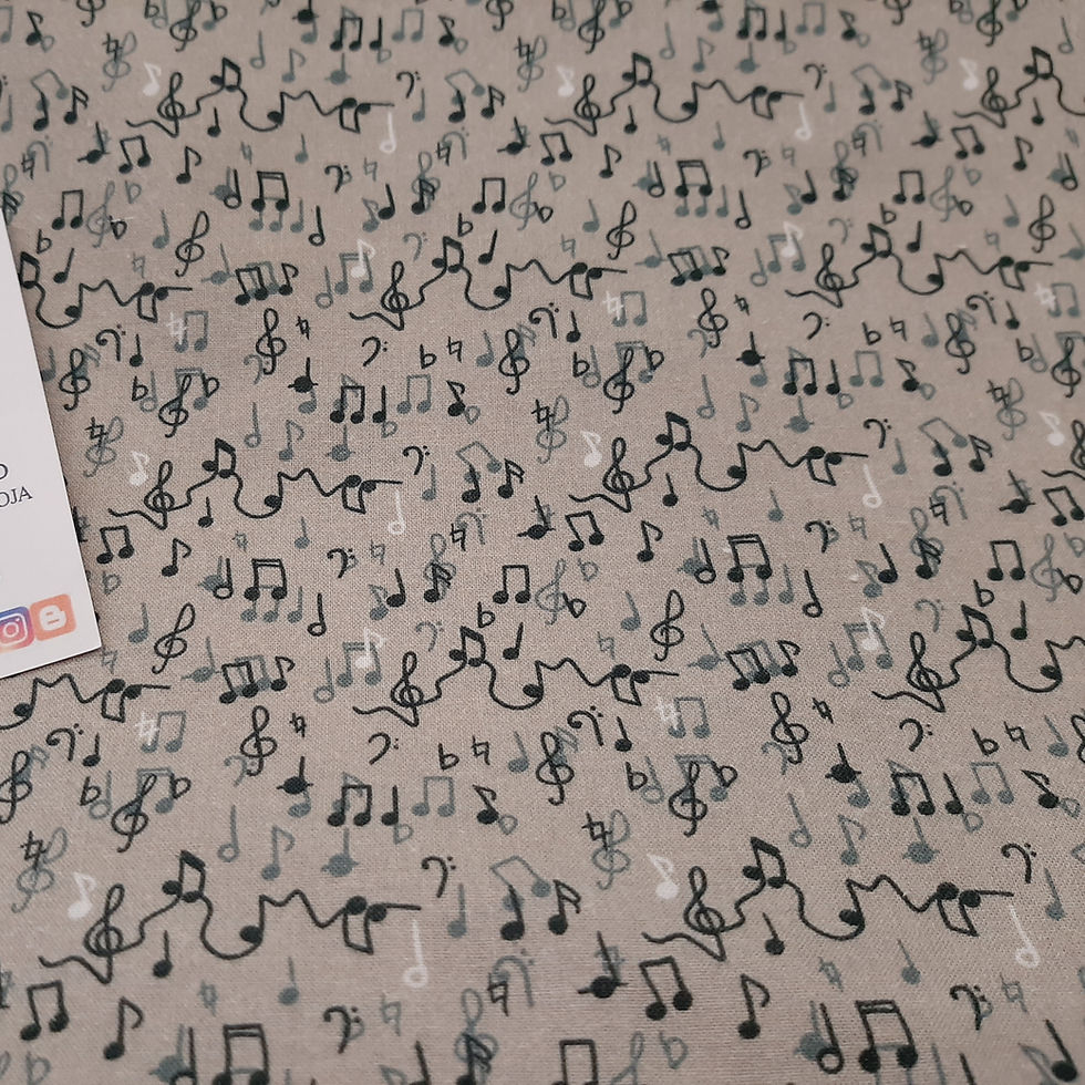 Miniatura: Popelines estampados "música"