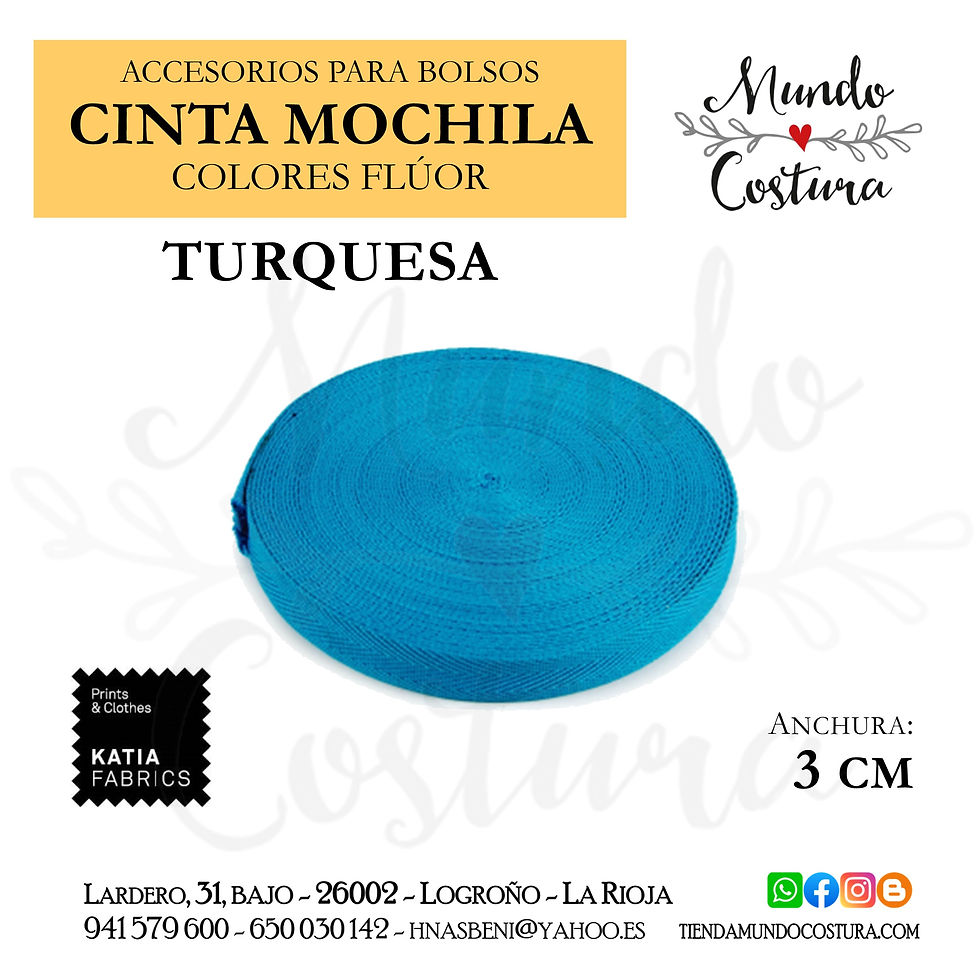 Miniatura: Cinta mochilera flúor