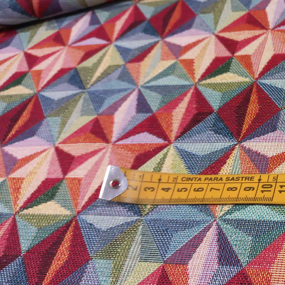 Miniatura: Gobelino geometrías multicolor