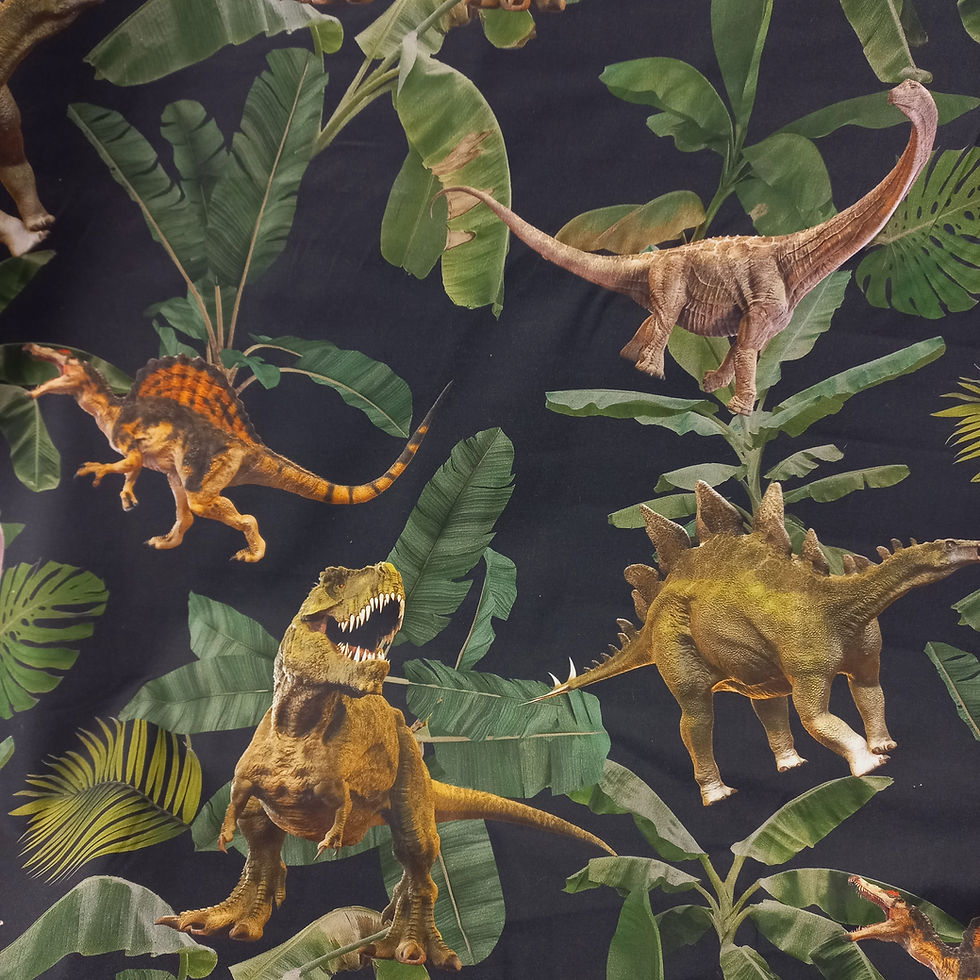 Miniatura: Popelín dinosaurios - estampado digital