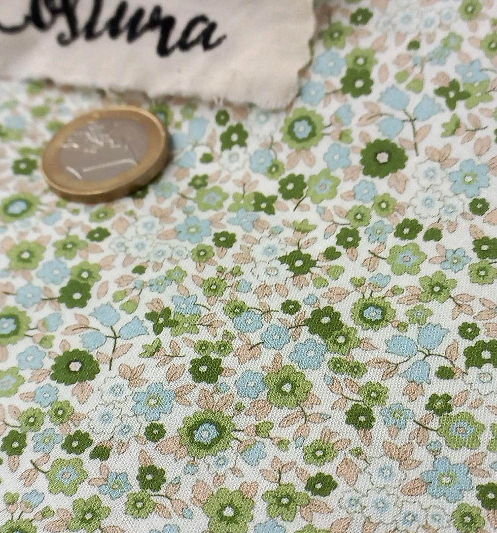 Miniatura: Popelines flor mini tacto satinado