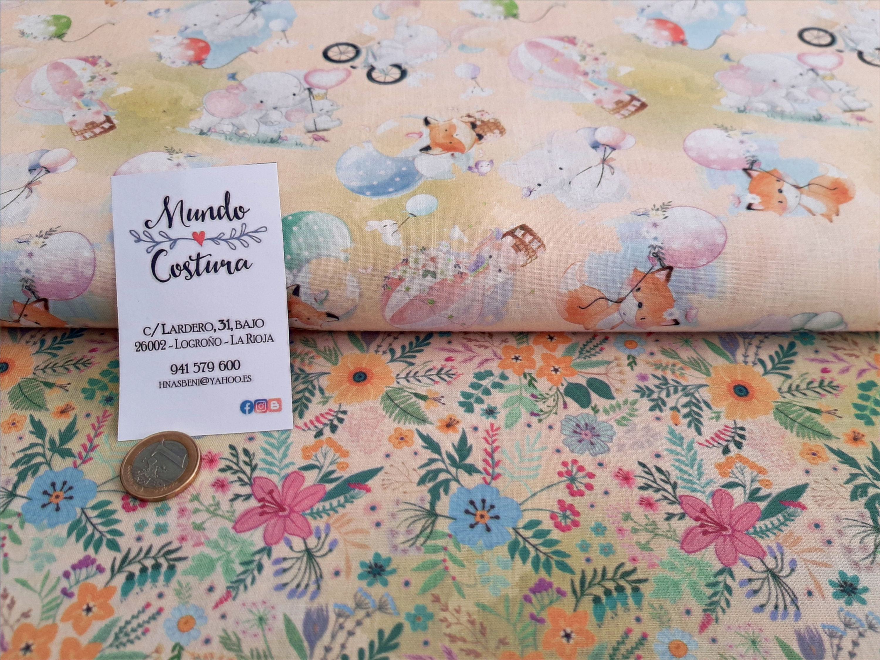 Popelines - animales y flores