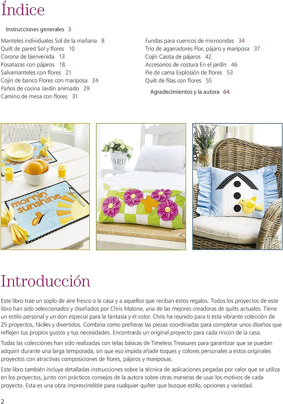 Miniatura: Libro "Aplicaciones patchwork" Flores, pájaros y mariposas