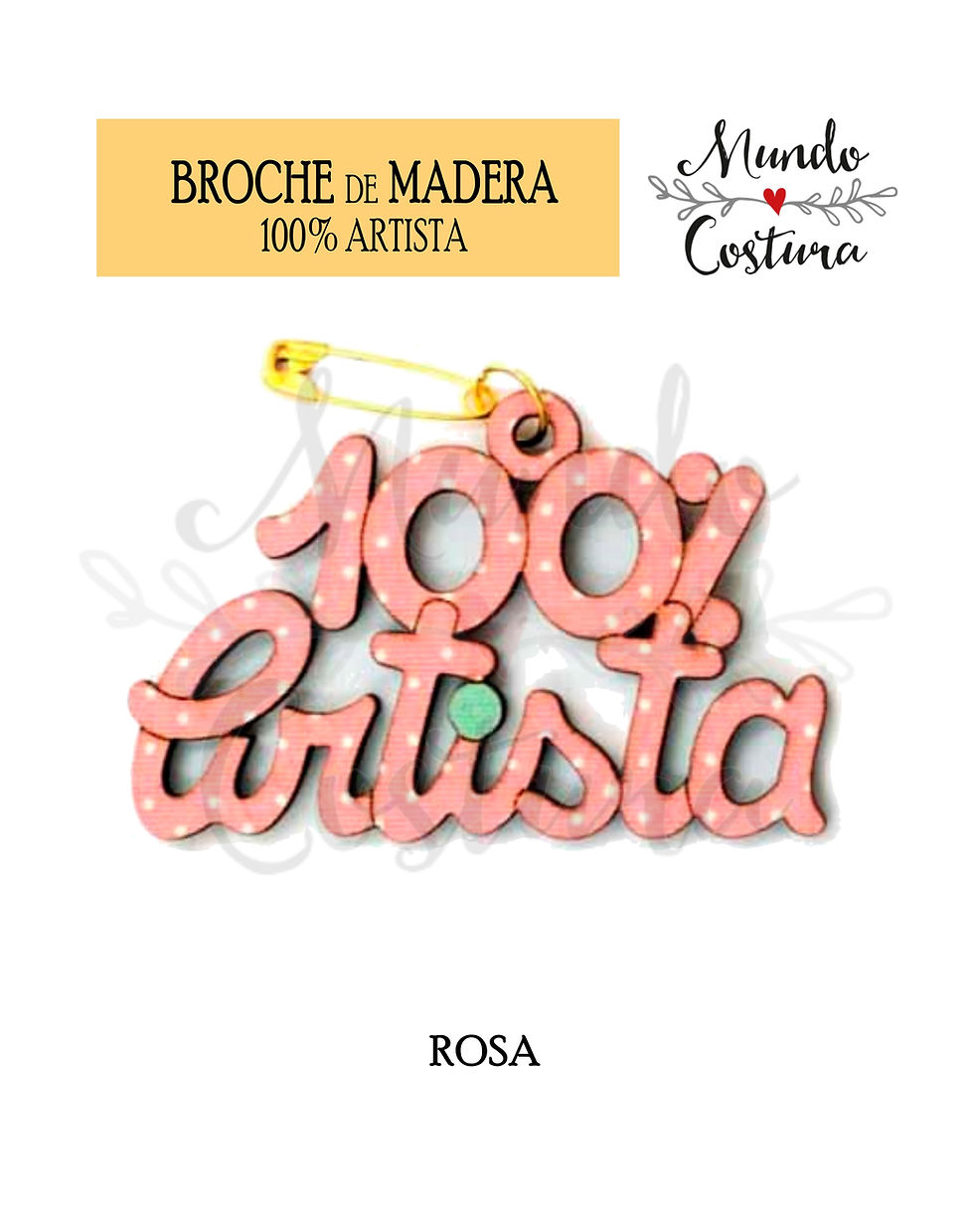 Miniatura: Broches de madera pintada