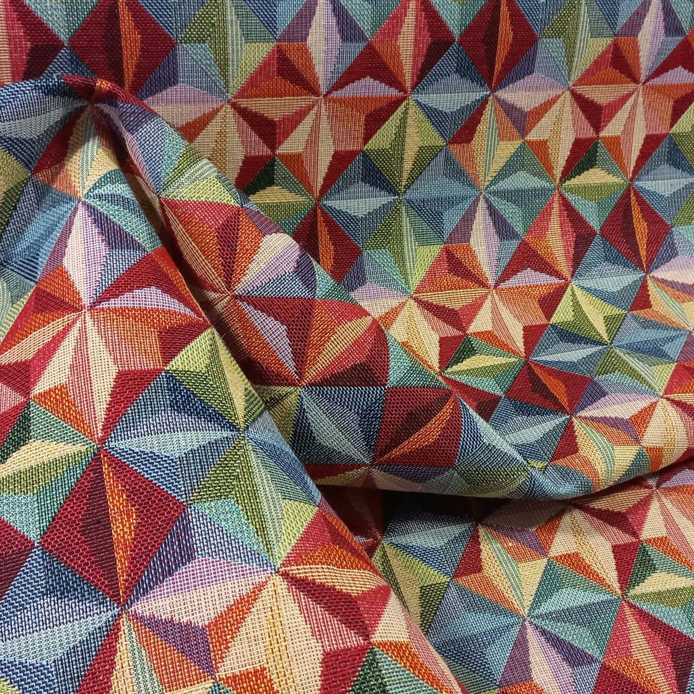 Gobelino geometrías multicolor