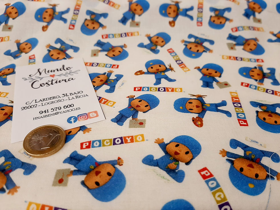 Miniatura: Popelín estampado "Pocoyó"