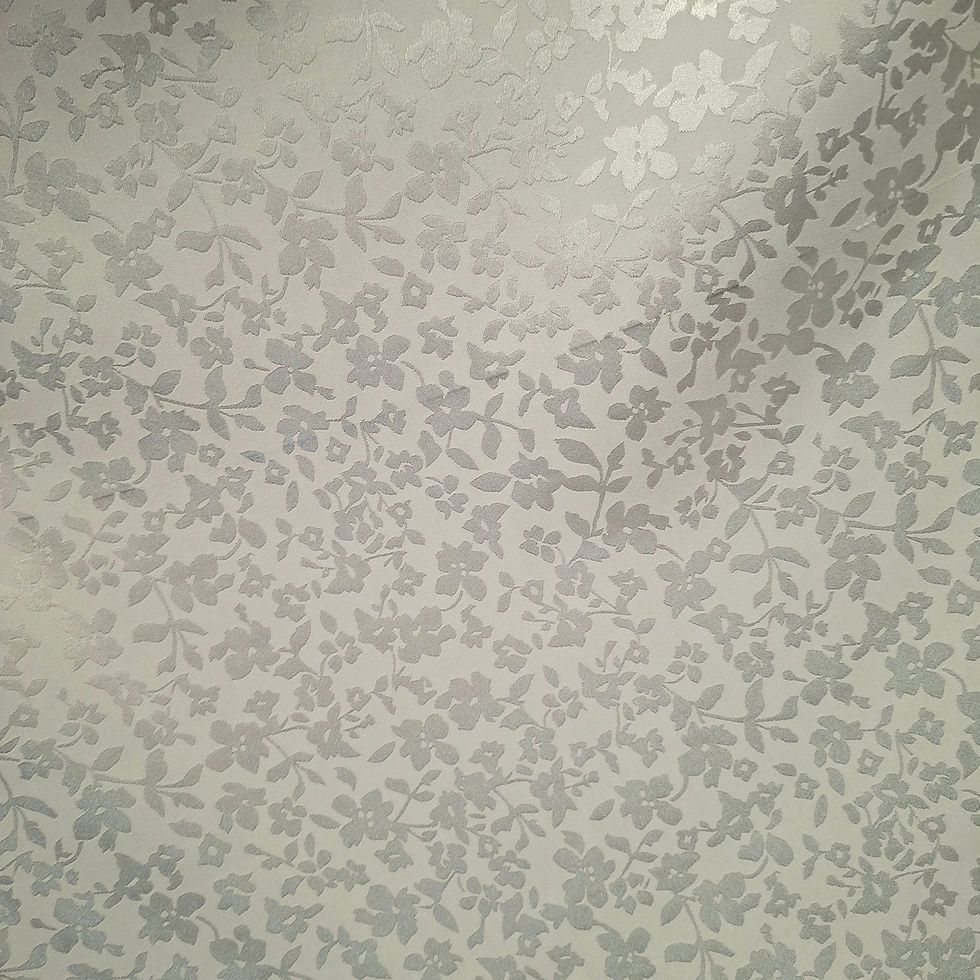 Miniatura: Jacquard satén - flores blancas