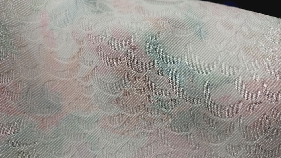 Miniatura: Jacquard elástico flores multicolor